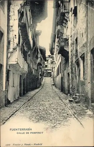 Ak Hondarribia Fuenterrabia Baskenland, Calle de Pampinot