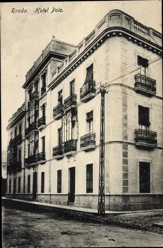 Ak Ronda Andalusien Spanien, Hotel Polo