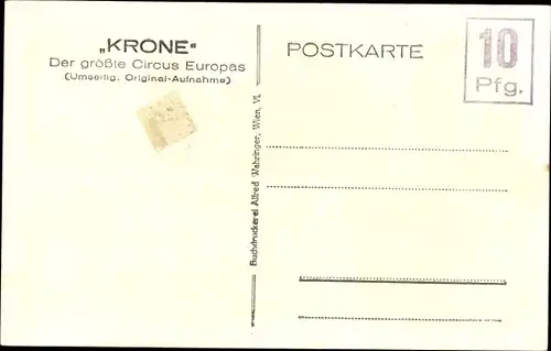 Ak Circus Krone, Elefanten, Direktor Carl Krone, Portrait