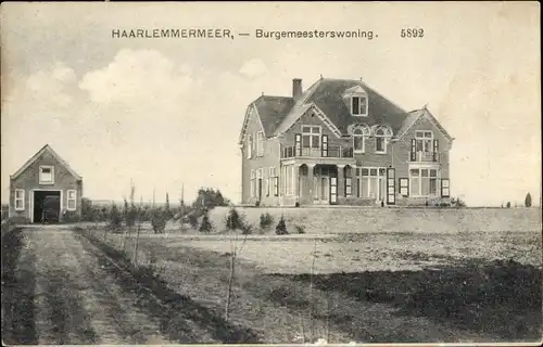 Ak Haarlemmermeer Nordholland Niederlande, Burgemeesterswoning