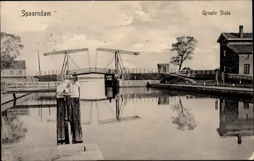 Ak Spaarndam Nordholland Niederlande, Groote Sluis