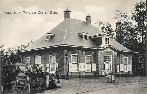 Ak Wijk aan Zee Beverwijk Nordholland Niederlande, Raadhuis