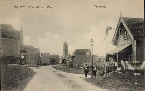 Ak Wijk aan Zee Beverwijk Nordholland Niederlande, Tramweg