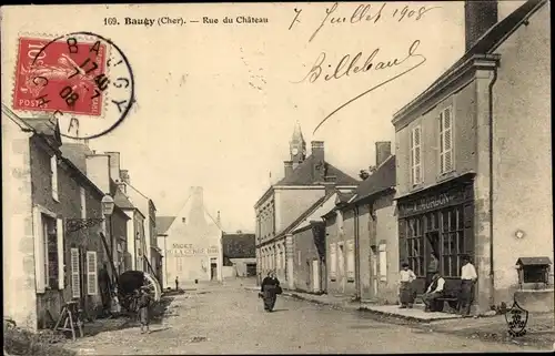 Ak Baugy Cher, Rue du Chateau