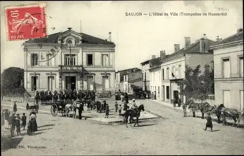 Ak Saujon Charente-Maritime, Das Rathaus