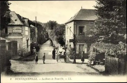 Ak Hennequeville Calvados, La Route de Trouville