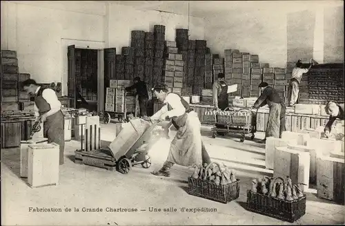 Ak Fabrication de la Grande Chartreuse, Une salle d'expedition