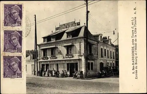 Ak Tours Indre et Loire, Eingang des Bourg, Das Hotel der Côte Fleurie