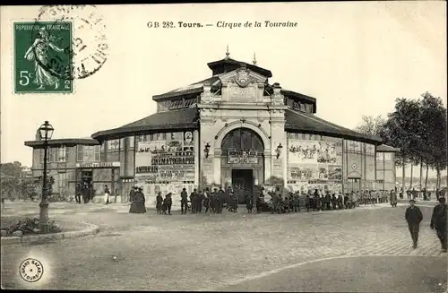 Ak Tours Indre et Loire, Cirque de la Touraine