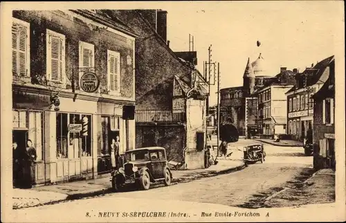 Ak Neuvy Saint Sepulcre Indre, Rue Emile Forichon