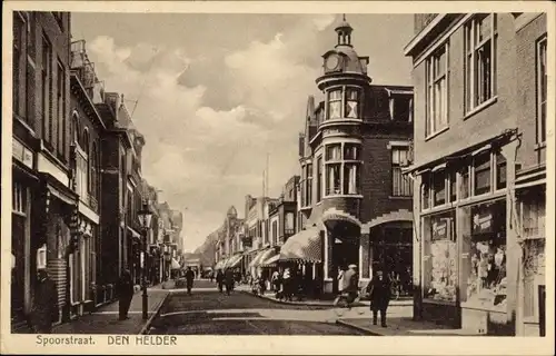 Ak Den Helder Nordholland Niederlande, Spoorstraat