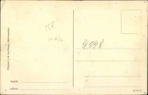 Ak Hellevoetsluis Südholland, Marine Cantine, Passanten