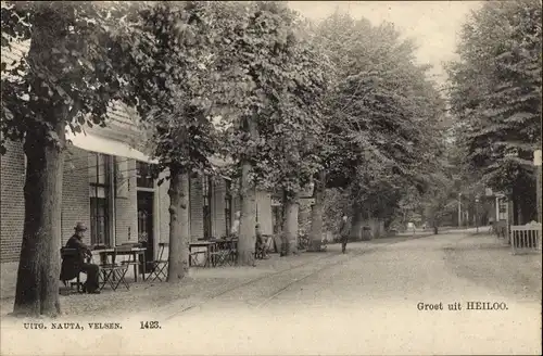 Ak Heilo Heiloo Nordholland Niederlande, Straßenpartie, Terrassenpartie