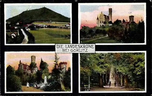 Ak Görlitz in der Lausitz, Landeskrone, Aussichtsturm, Forst