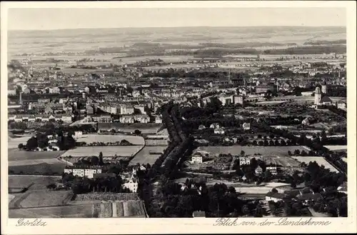 Ak Görlitz in der Lausitz, Stadtpanorama von der Landeskrone