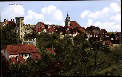 Ak Ronneburg in Thüringen, Gesamtansicht, Schloss