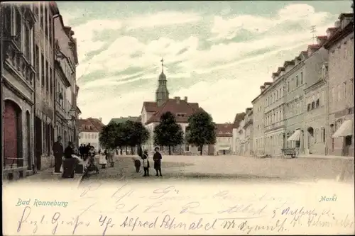 Ak Ronneburg in Thüringen, Markt