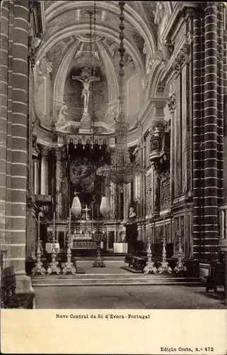 Ak Évora Portugal, Nave Central da Sé