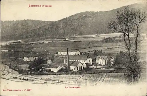 Ak Senones Vosges, La Poterosse, vue générale d'en haut