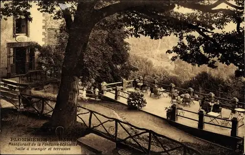 Ak Plombières les Bains Lothringen Vosges, Restaurant de la Fontaine Stanislas