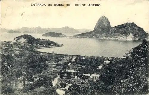 Ak Rio de Janeiro Brasilien, Entrada da barra do