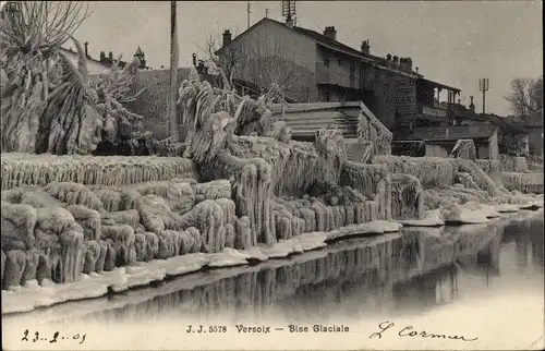 Ak Versoix Kt. Genf Schweiz, Bise Glaciale
