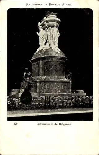 Ak Buenos Aires Argentinien, Monumento de Belgrano