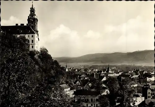 Ak Rudolstadt in Thüringen, Heidecksburg mit Blick auf die Stadt