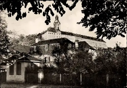 Ak Rudolstadt in Thüringen, Heidecksburg mit Treffhaus von Goether und Schiller