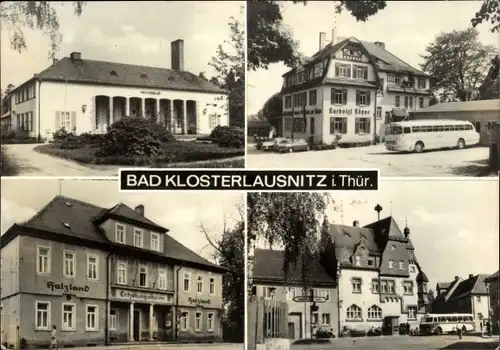 Ak Bad Klosterlausnitz in Thüringen, Kurhotel Köppe, Erholungsheim Holzland, Moorbad, Markt