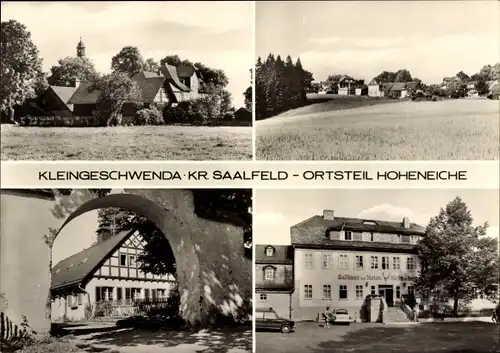 Ak Hoheneiche Saalfelder Höhe Saalfeld an der Saale, Gaststätte zum Roten Hirsch im Grünen Wald