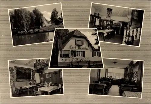 Ak Lehde Lübbenau im Spreewald, Café Venedig, Inneres