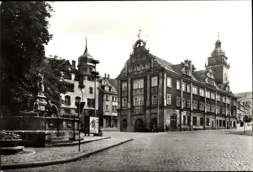 Ak Gotha in Thüringen, Rathaus mit Schellenbrunnen