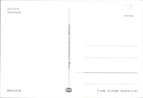 Ak Gotha in Thüringen, Hauptmarkt