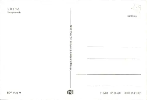 Ak Gotha in Thüringen, Hauptmarkt