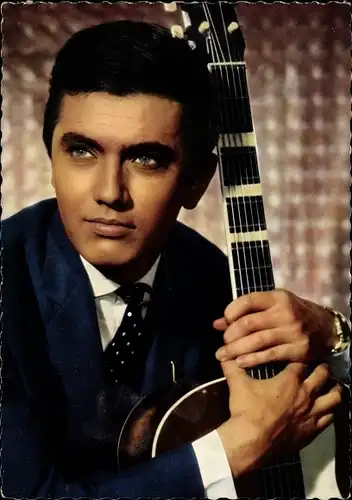 Ak Schauspieler und Sänger Rex Gildo, Portrait mit Gitarre