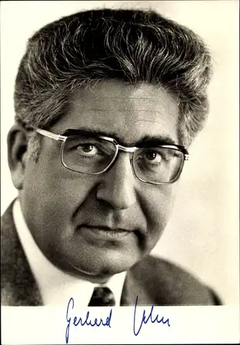 Ak Politiker Gerhard Jahn, Bundesminister der Justiz, Portrait, Autogramm