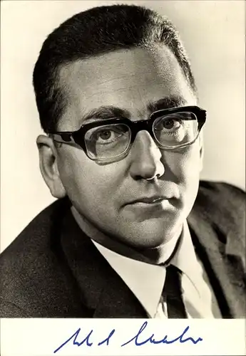 Ak Politiker Dr. Erhard Eppler, Bundesminister für wirtschaftliche Zusammenarbeit, Autogramm