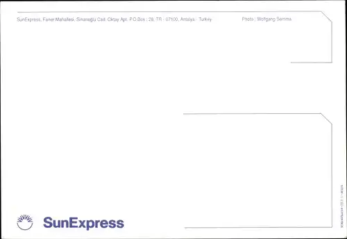 Ak Türkische Passagierflugzeuge SunExpress auf dem Flughafen, TC-SUP