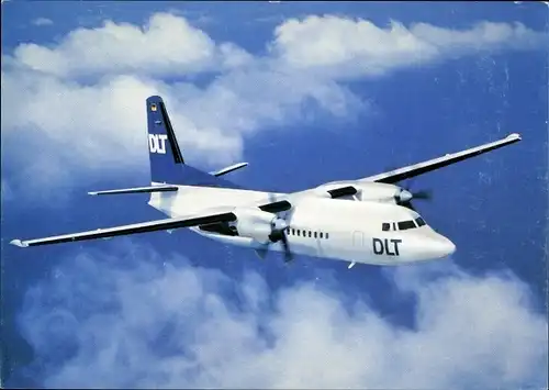 Ak Deutsches Passagierflugzeug, DLT, Fokker 50