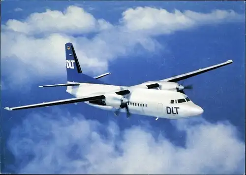 Ak Deutsches Passagierflugzeug, DLT, Fokker 50