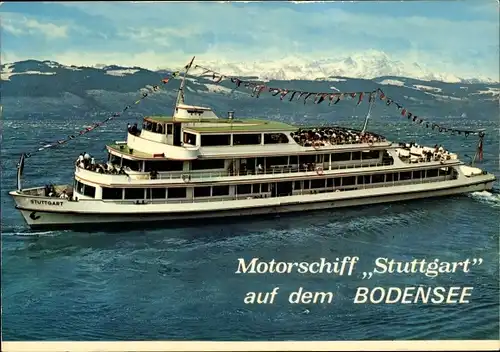 Ak Motorschiff Stuttgart, Bodensee-Fahrt