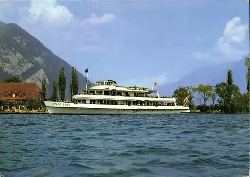 Ak Schiff MS Stadt Bern auf dem Thuner See