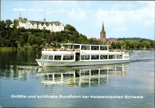 Ak Plöner See-Rundfahrt, Binnenschiff, Holsteinische Schweiz