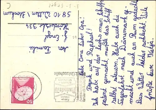 Ak Segelschiff auf offenem Meer