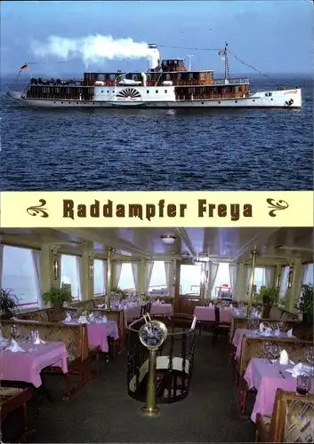 Ak Raddampfer Freya, Insel- und Halligreederei