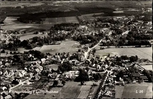 Ak Hermannsburg Südheide in der Lüneburger Heide, Luftaufnahme