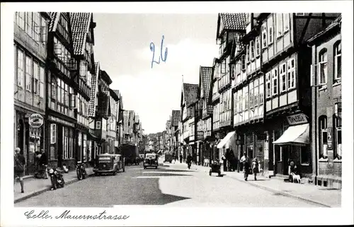 Ak Celle in Niedersachsen, Mauernstraße