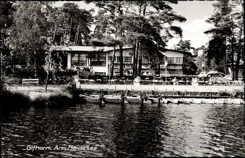 Ak Gifhorn in Niedersachsen, Am Heidesee, Boote