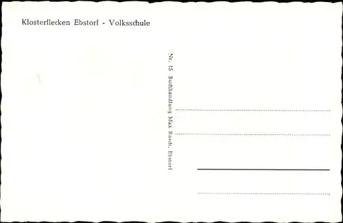 Ak Ebstorf in der Lüneburger Heide, Volksschule